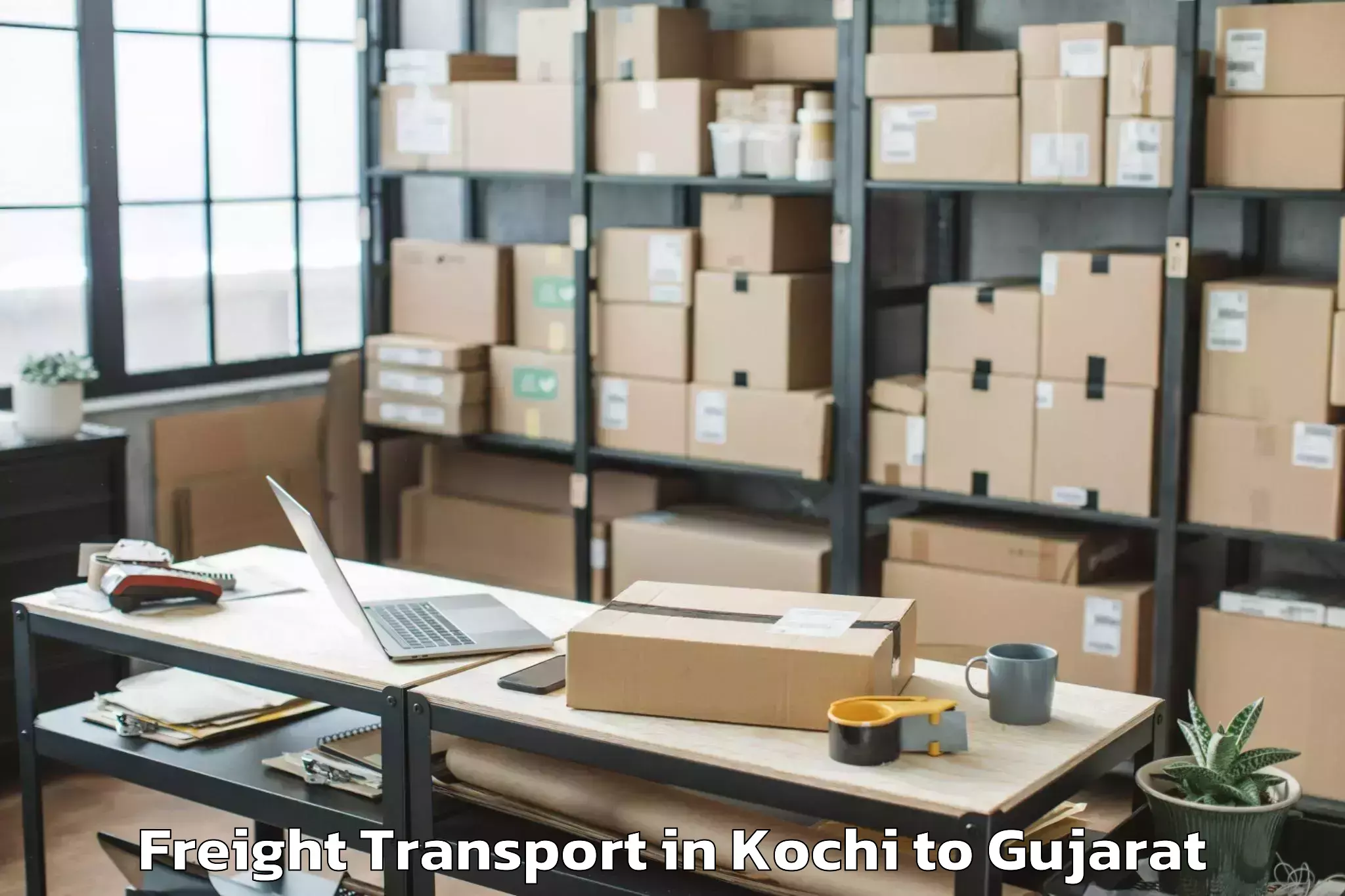 Hassle-Free Kochi to Waghodia Freight Transport